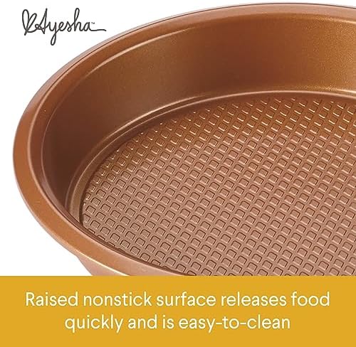 Ayesha Curry Kitchenware Bakeware Nonstick Baking Cookie, Loaf, Cake Pan Set, 7-Piece, Copper - Image 3