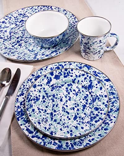 Golden Rabbit Enamelware Large Serving Tray, 20 inch, Ocean - Image 3