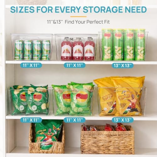 Vtopmart 6 Pack Extra Large Clear Storage Bins, 13x13 Cube Organizer - Image 4