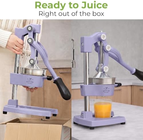 Zulay Kitchen Cast Iron Juicer, Orange Manual Juicer, Citrus Press, Violet - Image 3