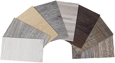 Art3d Wood Texture Peel and Stick Vinyl Flooring Tiles, 8-Pack Samples by Art3d