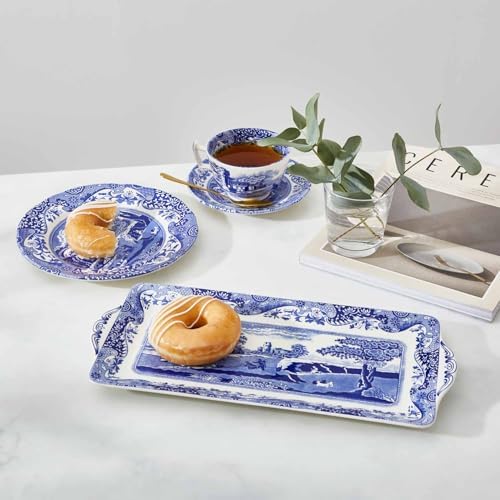 Spode Blue Italian Rectangular Sandwich Tray - Blue & White - Image 3