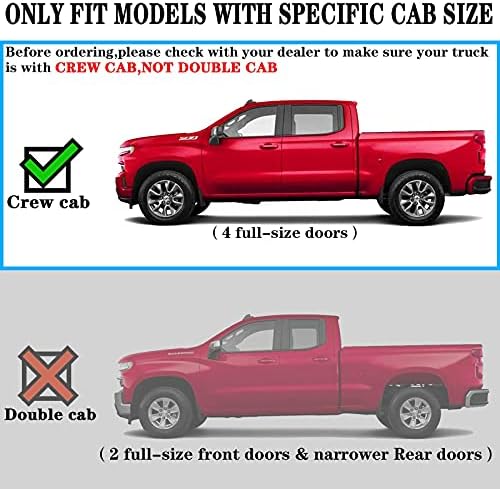 COMNOVA 6 Inches Running Boards& Steps Step Bars Compatible with 2019-2026 Chevy Silverado 1500, 2020-2026 Silverado/Sierra 2500HD 3500HD Crew Cab, A Pair Running Boards for Silverado Crew cab. - Image 4