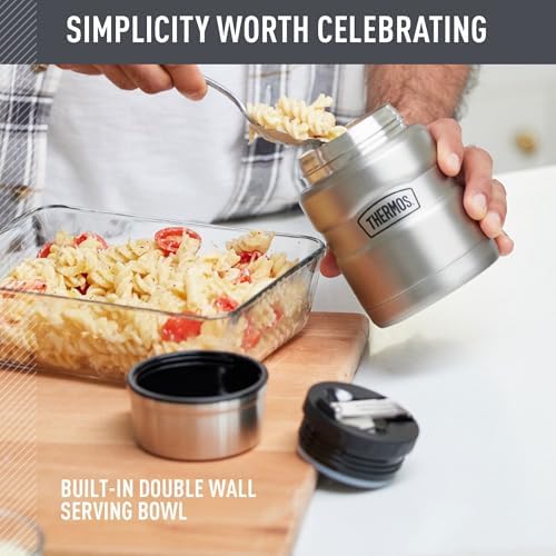 THERMOS Stainless King Food Jar with Bowl, 24oz, Matte Teal - Image 3