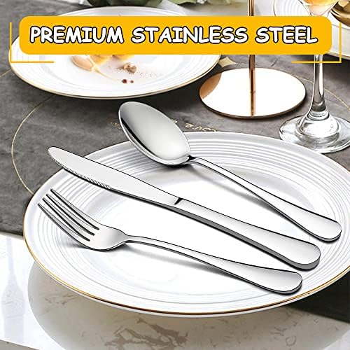 LIANYU 60 PCS Silverware Set for 12, Stainless Steel Cutlery Set - Image 3