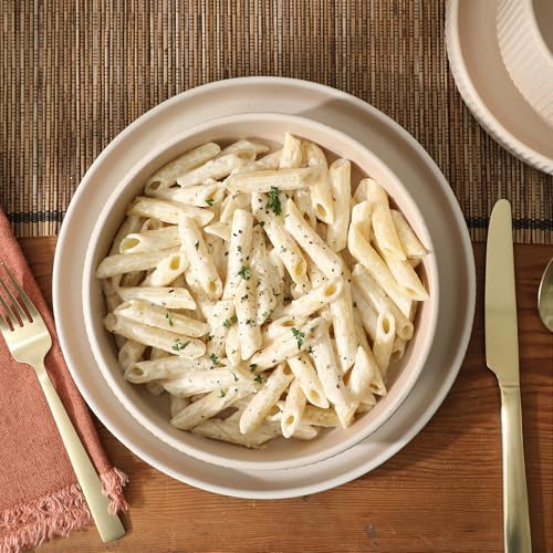 Gibson Elite Deerfield 16-Piece Stoneware Dinnerware Set – Cream White Reactive Glaze Plates and Bowls, Stackable Design, Service for 4 – Dishwasher & Microwave Safe - Image 7