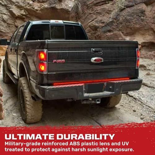 RECON - Universal Fit 60" Tailgate Light Bar High Power Running LED Lights with Scanning Amber Signals, Brake & Reverse Lights for Trucks & SUVS - Image 6