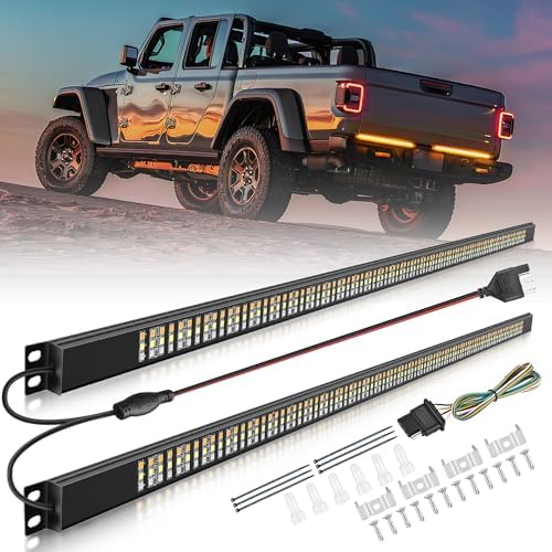 Nilight Truck Tailgate Light 56" Aluminum Frame Triple Row 576LED Strip by Nilight