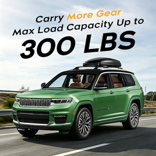 300LBS Roof Rack Crossbars for 2021-2026 Jeep Grand Cherokee L 3-Row & 2022-2026 Grand Cherokee WL 2-Row Accessories, Aluminum Crossbar Roof Rails for Grand Cherokee L - Image 5