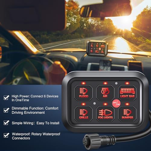 Nilight 6 Gang Switch Panel Relay System Automatic Dimmable - Image 7