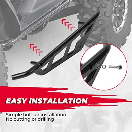 KEMIMOTO Nerf Bars Rock Sliders, Heavy Duty Black Tree Kickers Side Bumpers - Image 5