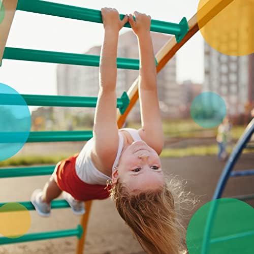 Dunzy 12 Pack Monkey Bars Swing Set Accessories Rods Playset Ladder Rungs Hardware Kit Steel Monkey Bar with Screws for Backyard Playground Equipment Mounting Plates(16.5 Inch,Green) - Image 3