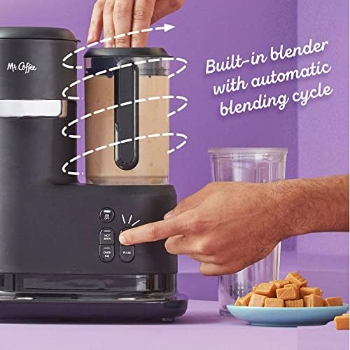 Mr. Coffee 3-in-1 Single-Serve Iced and Hot Coffee/Tea Maker with Blender with Reusable Filter, Scoop, Recipe Book, 2 Tumblers, Lids and Straws, Black - Image 4