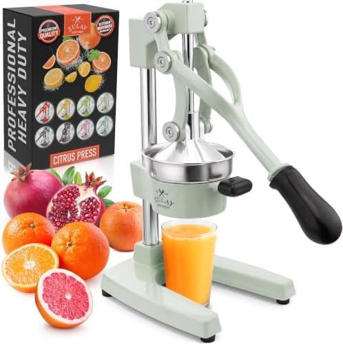 Zulay Kitchen Cast Iron Juicer, Orange Manual Juicer, Citrus Press, Mist by ZulayKitchen