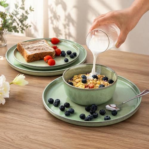 GBHOME Dinnerware Sets for 8, 24 Pieces Ceramic Plates and Bowls Set - Image 5
