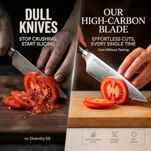 Japanese Kitchen Knife Set with Bag, 20-Piece Professional Chef Knife Set, High Carbon Stainless Steel Knives, Travel Case and Cutting Board, Complete Cooking Set - Image 4