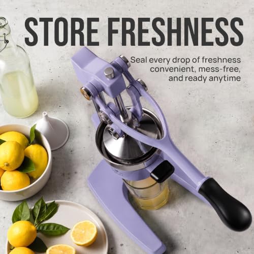 Zulay Kitchen Cast Iron Juicer, Orange Manual Juicer, Citrus Press, Violet - Image 6