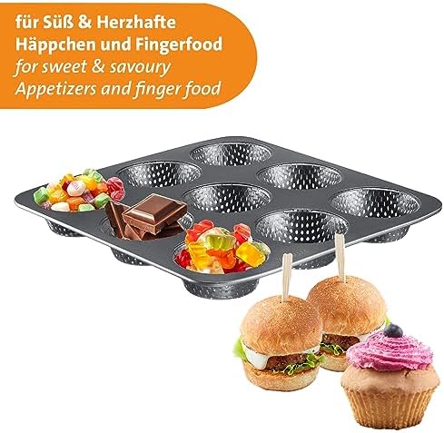 Westmark Miniroll 9 Seater Non-Stick Perforated Mould, Black, 0.9 kg - Image 6
