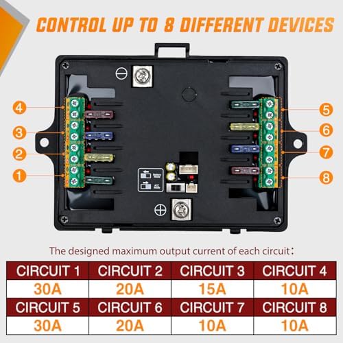 Nilight 8 Gang Switch Panel APP RGB 12V 24V Circuit Control System 4-Mode - Image 7