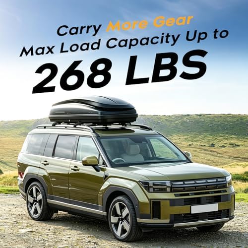 Powerty 268LBS Roof Rack Cross Bars for 2024-2026 Hyundai Santa Fe & Santa Fe Hybrid Accessories with Raised Side Rails(Not for SE Trim), Lockable Aluminum Roof Crossbars Rooftop Luggage Racks Carrier - Image 4