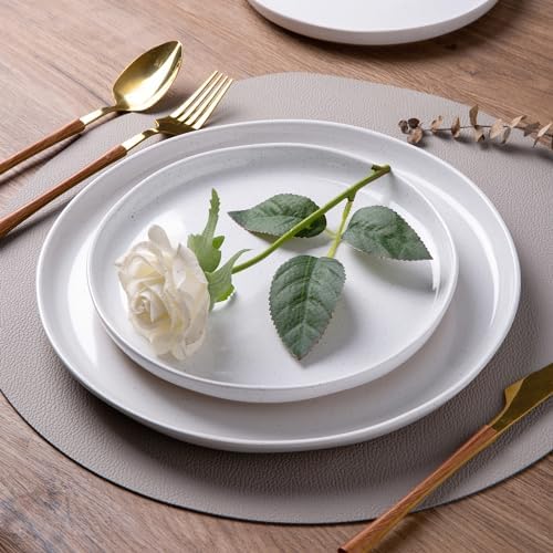 AmorArc Dinnerware Sets for 8, 24 Pieces Ceramic Plates and Bowls Set - Image 2