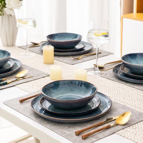AmorArc Ceramic Dinnerware Sets for 4, 12Pcs Plates and Bowls Sets Dishes - Image 7