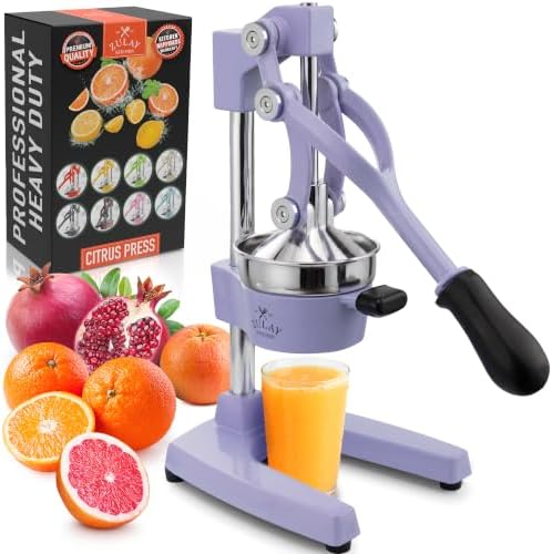 Zulay Kitchen Cast Iron Juicer, Orange Manual Juicer, Citrus Press, Violet by ZulayKitchen