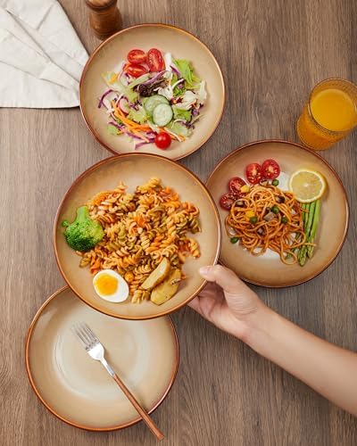 Pokini Stoneware Dinnerware Sets for 4, 16pcs Plates and Bowls Sets Dishes - Image 6