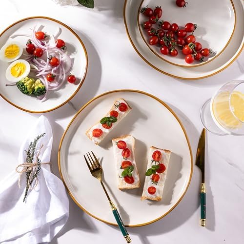 AmorArc Ceramic Dinnerware Sets for 6, 18Pcs Plates and Bowls Sets Dishes - Image 4
