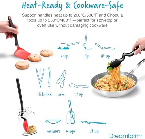 Dreamfarm Everyday Kitchen Essentials - RedBlack, Set of 5 - Image 2