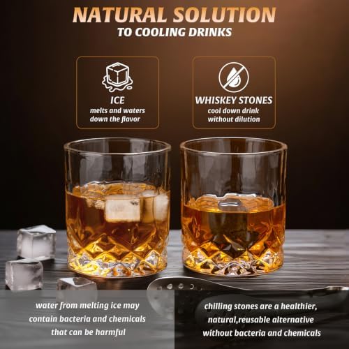 LIGHTEN LIFE Whiskey Decanter Set with Bar Accessories,Crystal Whiskey Decanter and Glass Set in Gift Box,Non-Lead Bourbon Decanter Set for Rum Scotch,Wedding Anniversary Birthday Gift for Men Him Dad - Image 3