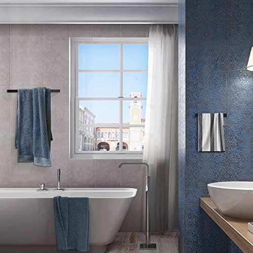 Black Towel Bar Set, 4-Pieces Bathroom Hardware Set Modern Bathroom Towel Holder Set SUS304 Stainless Steel Wall Mounted Towel Rack Set,23.6 Inch - Image 7