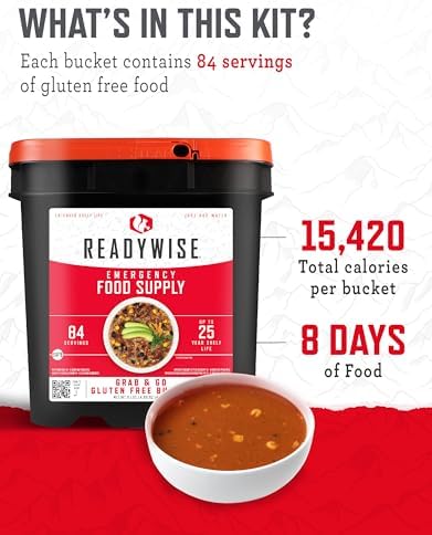 READYWISE Emergency Food Survival Supply 84 Servings, Gluten Free Bucket - Image 4