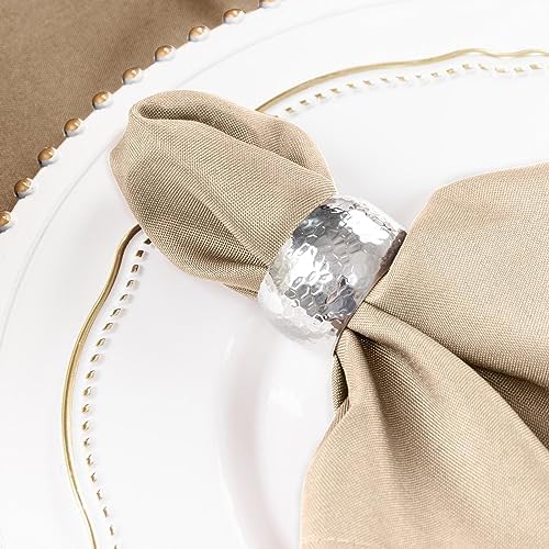 Balsa Circle 100 pcs 17-Inch Nude Polyester Table Napkins Reusable Washable Wedding Party Dinner Linens Tableware Supplies - Image 4