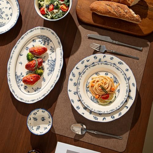 Ceramic Dinnerware Set, Series Kavara Ⅱ, (Vintage Cobalt Blue) - Image 7