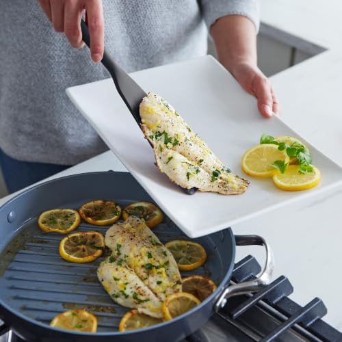 GreenPan Silicone 5 Piece Cooking Utensil Set, Slotted & Solid Spoon, Turner, Spatula, Whisk, Flexible Nonstick Kitchen Tools, Steel Core, Heat-Resistant Anti-Slip Handle BPA-Free Dishwasher Safe Gray - Image 3