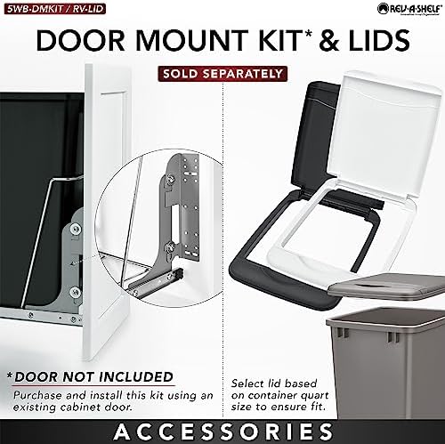 Rev-A-Shelf Double Pullout Garbage Trash Cans for Kitchen Cabinets, 35 Qt - Image 6