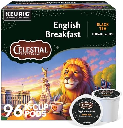 Celestial Seasonings English Breakfast Black Tea, Single-Serve Keurig K-Cup Pods, 96 Count by CelestialSeasonings