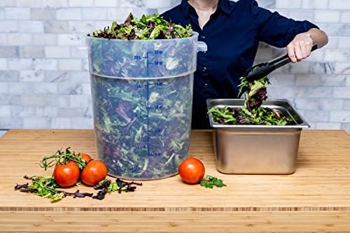 CFS StorPlus Plastic Round Food Storage Container, 22 Quart, Clear - Image 5