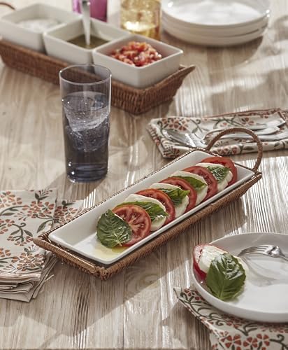 Oneida Willow and White Stoneware Serving Tray with Server - Image 5