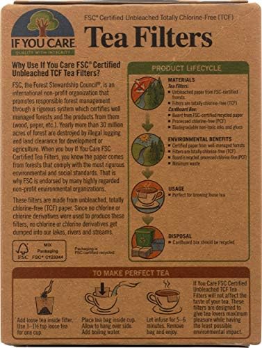 IF YOU CARE Fsc Certified Unbleached Tea Filters, 100 Count (Pack of 18) - Image 2