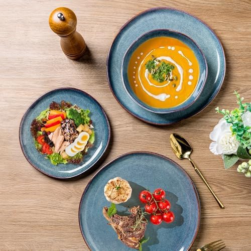AmorArc Ceramic Dinnerware Sets for 8, 24Pcs Plates and Bowls Sets Dishes - Image 4