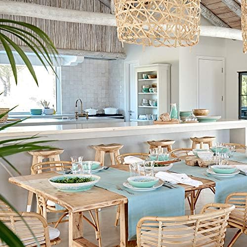 Casafina Ceramic Stoneware Soup & Pasta Bowl - Taormina Collection, Aqua | Microwave & Dishwasher Safe Dinnerware | Food Safe Glazing | Restaurant Quality Tableware - Image 3