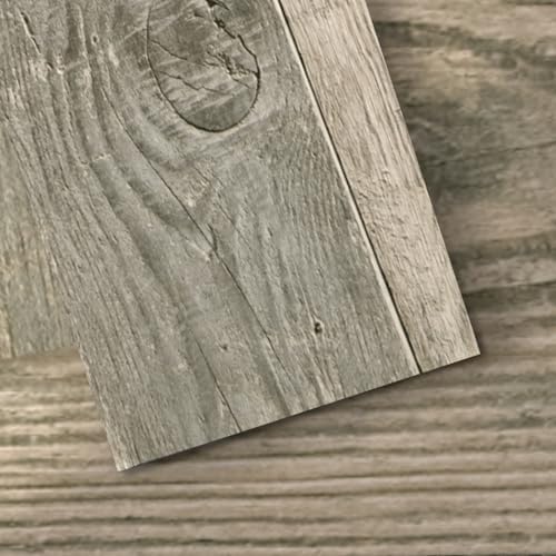 Art3d 12-Pack Peel and Stick Vinyl Floor Tiles (18 Sq.Ft), Aged Wood by Art3d