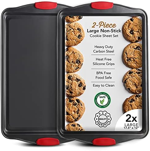 Eatex Baking Sheet Set, 2 Piece Baking Pans Set, Cookie Sheets for Baking by Eatex