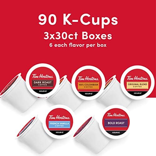 Tim Hortons Coffee Variety Pack, Single-Serve K-Cup Pods Compatible with Keurig Brewers, 90ct K-Cups Total, Red - Image 4