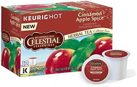 Celestial Seasonings Cinnamon Apple Spice Herbal Tea, Single-Serve Keurig K-Cup Pods, 72 Count - Image 2