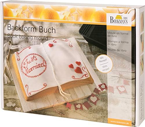 RBV Birkmann "Book Cake Pan, Grey, 25 x 34 x 4.5 cm by RBV+Birkmann
