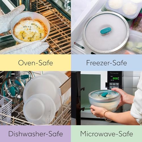 Anyday 4-Piece Medium Glass Food Storage with Lids (Clear Blueberry) - Image 6