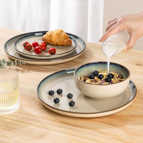 GBHOME Dinnerware Sets for 8, 24 Pieces Ceramic Plates and Bowls Set - Image 6